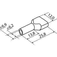 Наконечники трубчатые ТО 10,0-14 коричневые (100 шт.)