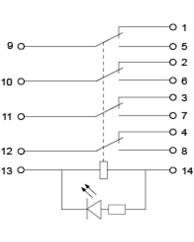 Реле MY4 (AC 12 V)