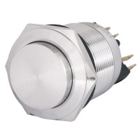TYJ 22-321 Кнопка металлическая с выступом с фикс., 1NO+1NC.