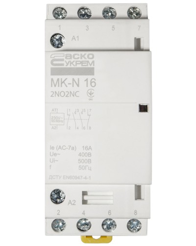 Модульний контактор MK-N 4P 16A 2NO2NC 220V