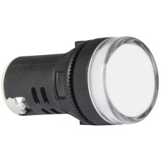Сигнальная арматура AD22-22DS белая 12V АC/DC