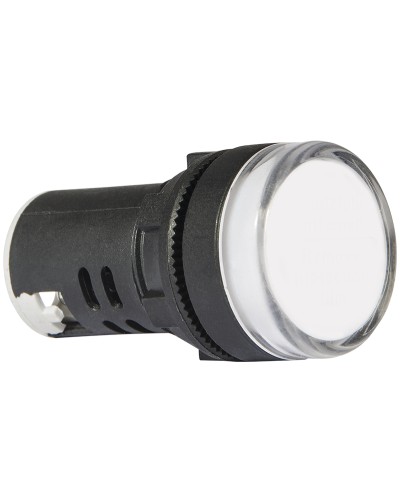 Сигнальна арматура AD22-22DS біла 12V АC/DC