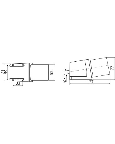 Вилка стационарная ВС 16А/3 2Р+РЭ (513)