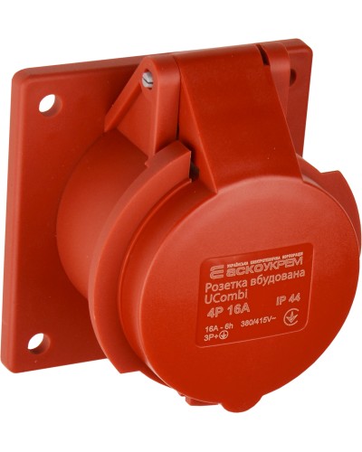 Розетка вбудована серії UCombi 4P 16A IP 44