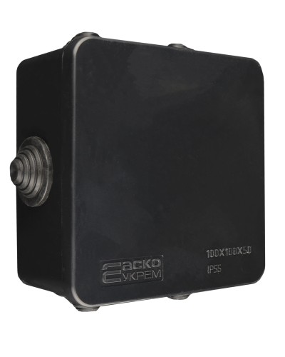 Распределительная коробка серии UAtmo Jet Black 100*100*50 (уп. 20шт)