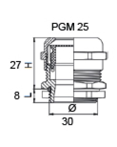 Сальник металлический PGM 25