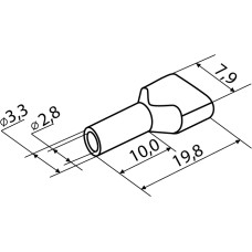 Наконечники трубчатые ТО 2,5-10 синие (100 шт.)