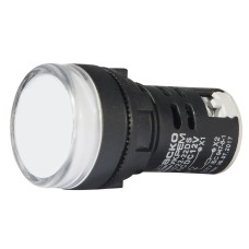Сигнальная арматура AD22-22DS белая 12V АC/DC