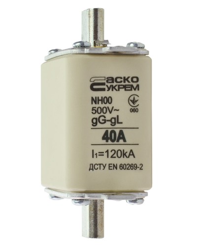 Запобіжник ножовий з плавкою вставкою NH00 40A gG