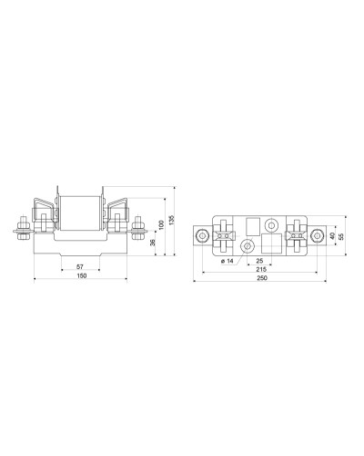 Тримач запобіжників NH3 (max. 630A) білий