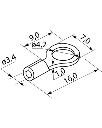Наконечники под винт с изоляцией RV 3,5-4 (100 шт.)