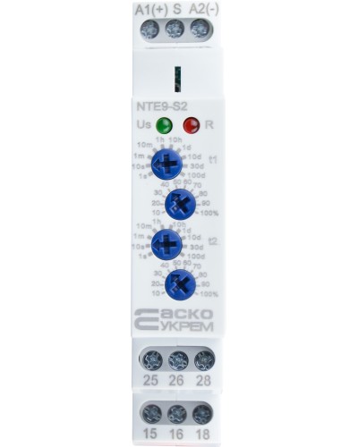 Реле времени асимметричного цикла NTE9-S2 AC/DC 12-240V