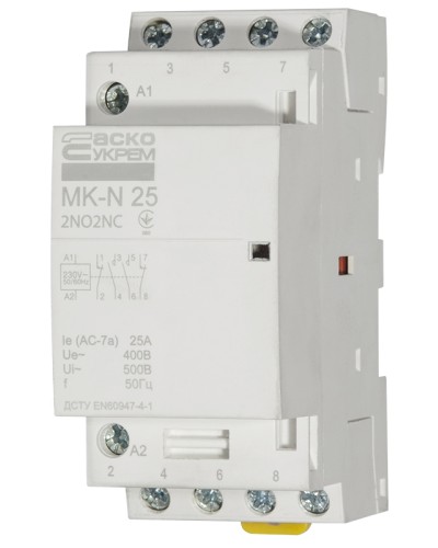 Модульный контактор MK-N 4P 25A 2NO2NC 220V