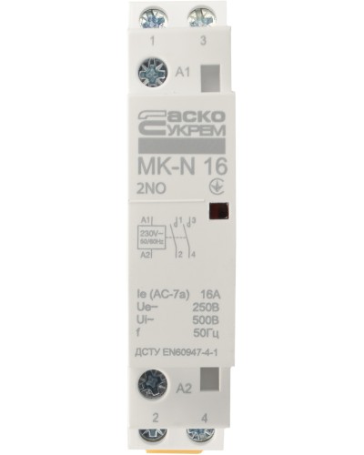 Модульный контактор MK-N 2P 16A 2NO 220V