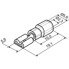 Коннекторы FDD2-187 4,75x0,5/0,8 (100 шт.)
