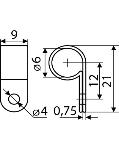 CHS 1/4R Скоба кабельная (100 шт.)
