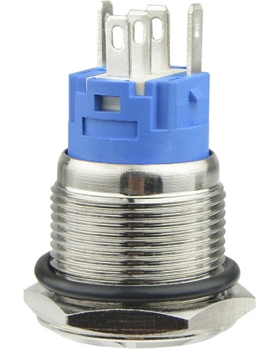 TYJ 19-271 Кнопка металева пласка з підсвічуванням, 1NO+1NC, червона 24V.