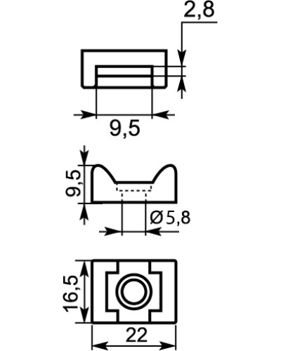 Площадка для хомутов CTH-2C черная (100 шт.)