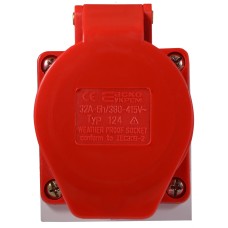 Розетка (гнездо) стационарная ГC 32А/4 3Р+РЭ (124)