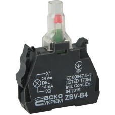 ZBV-B4 Блок для подсветки. красный 24В для кнопок TB5