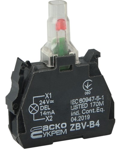 ZBV-B4 Блок для подсветки. красный 24В для кнопок TB5