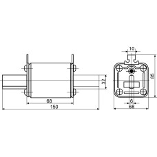 Предохранитель ножевой с плавкой вставкой NH3 630A gG