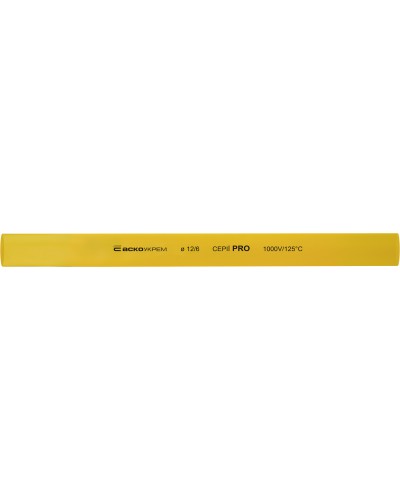 Термоусадочная трубка 12,0/6,0 шт. (1м) желтая серии PRO