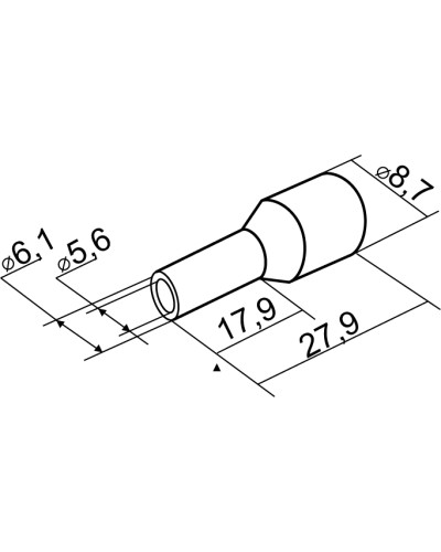 Наконечники трубчасті НТ 16,0-18 білі (100шт.)