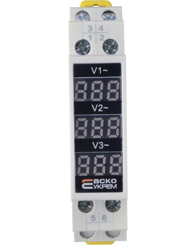 Вольтметр модульный цифровой трехфазный VMD-3 (AC 80-500 V)