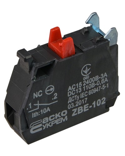 ZBE-102 N/C Контакт для кнопок TB5
