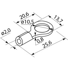Наконечники под винт с изоляцией RV 2-10 (100 шт.)