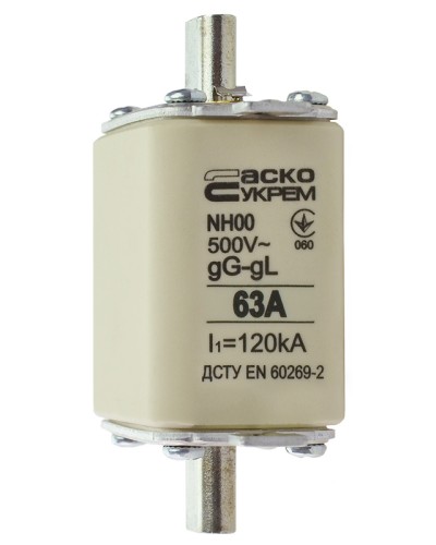 Запобіжник ножовий з плавкою вставкою NH00 63A gG