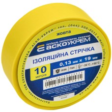 Стрічка ізоляційна 0,13мм*19мм/10м жовта