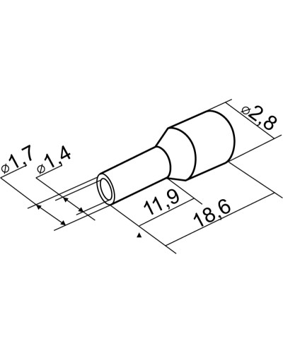 Наконечники трубчатые НТ 1,0-12 желтые (100 шт.)