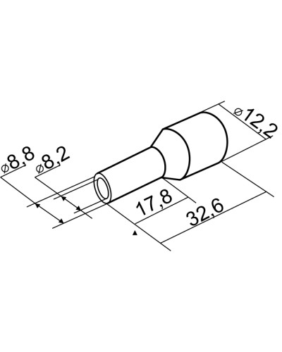 Наконечники трубчатые НТ 35,0-18 коричневые (100 шт.)