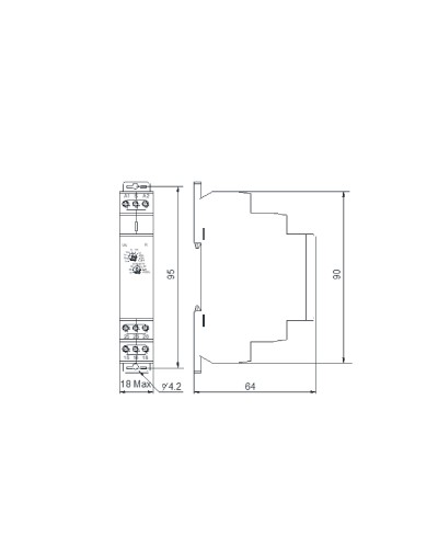 Реле задержки времени на включение NTE9-A2 AC/DC 12-240V