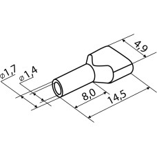 Наконечники трубчатые ТО 0,5-08 белые (100 шт.)