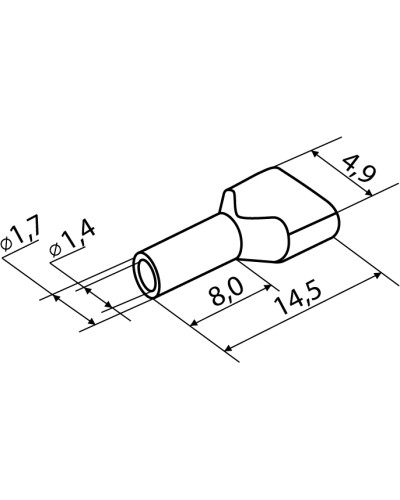Наконечники трубчатые ТО 0,5-08 белые (100 шт.)