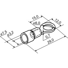 Наконечники под винт с изоляцией RV 3,5-6 (100 шт.)