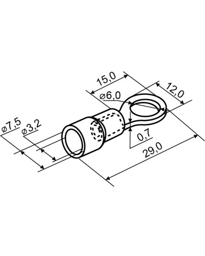 Наконечники под винт с изоляцией RV 3,5-6 (100 шт.)