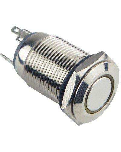 TYJ 16-261 Кнопка металева пласка з підсвічуванням, 1NO+1NC, жовта 220V.