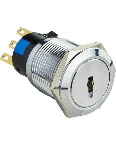 TY 19C-K11/2 Кнопка металева з ключем 2-о позиційна 1NO+1NC.