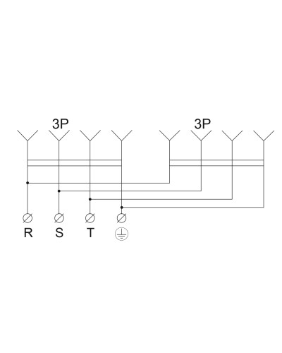 Колодка каучуковая 3Р+РЭ с защитными крышками двухместная (1×25А/1×16A*2P+PE) IP44