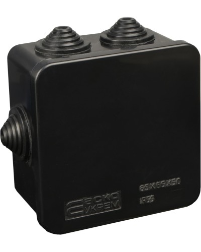Розподільча коробка серії UAtmo Jet Black 85*85*50 (уп. 20шт)