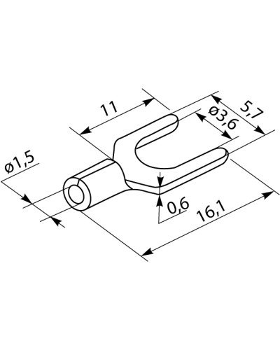 Кабельні наконечники SV 1,25-3,7 (100 шт.)