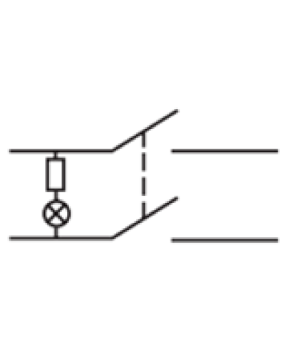 KCD2-6-201N R/B 30А 220V Переключатель 1 клав. красный с подсветкой