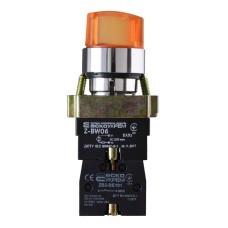 XB2-BK2565 Кнопка желтая поворотная 2-поз. с подсветкой