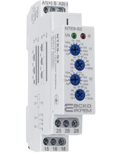 Реле времени асимметричного цикла NTE9-S2 AC/DC 12-240V
