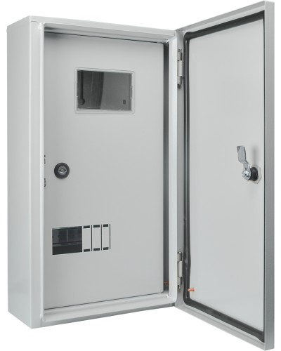 Корпус учета металлический 9 модулей 3фл, навесной IP54, серии UBox