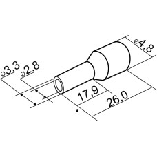Наконечники трубчатые НТ 4,0-18 оранжевые (100шт)
